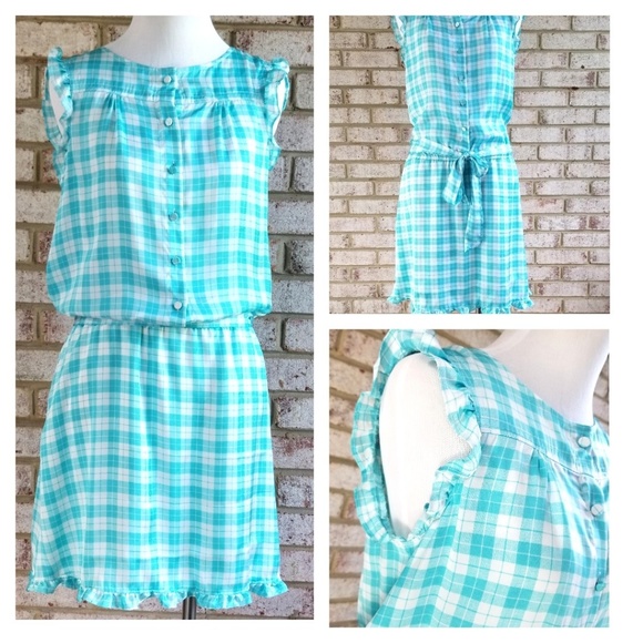 QMack Dresses & Skirts - New Q Mack Summer Blue Sweetheart Ruffle Dress